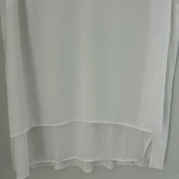 Michael Kors White Asymmetrical Sleeveless Tank Top - Picture 3 of 9
